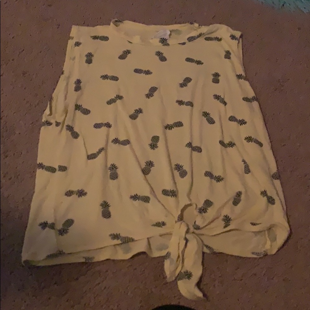 pineapple tank top/ shirt